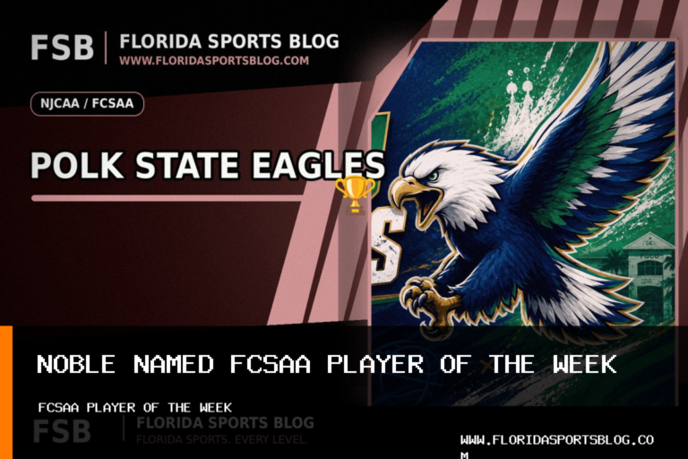 Polk State College Women's Soccer Forward Jaycie Noble Named FCSAA Player of the Week After Two-Goal Win featured image