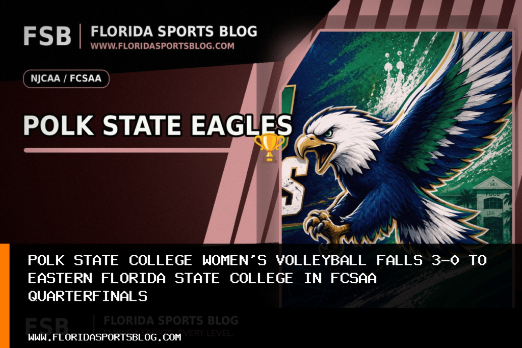 Polk State College Women's Volleyball Falls 3-0 to Eastern Florida State College in FCSAA Quarterfinals featured image