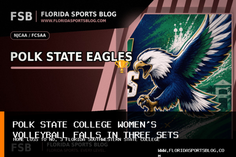 Polk State College Women’s Volleyball Falls to No. 3 Florida SouthWestern State College in Three Sets featured image