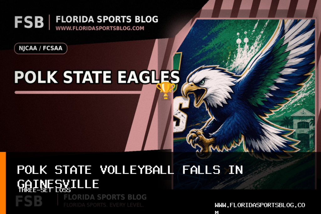 Polk State College Women’s Volleyball falls to Santa Fe College in three sets featured image