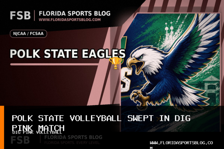 Polk State College Women's Volleyball Swept by No. 7 Daytona State College in Dig Pink Match featured image