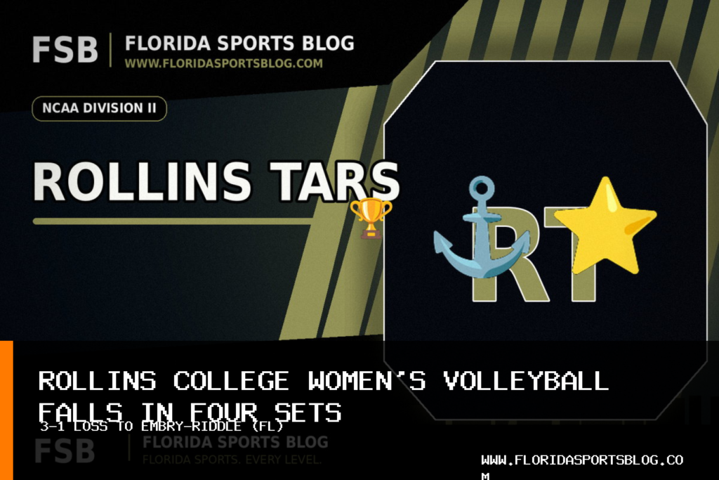 Rollins College Women's Volleyball Loses 3-1 to Embry-Riddle (FL) in Daytona Beach featured image