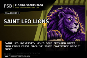 Saint Leo University men’s golf freshman Brett Shaw earns first Sunshine State Conference weekly award