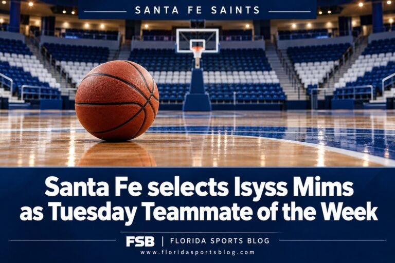 Santa Fe selects Isyss Mims as Tuesday Teammate of the Week — FSB conceptual illustration.