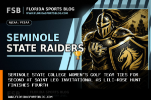 Seminole State College women’s golf team ties for second at Saint Leo Invitational as Lili-Rose Hunt finishes fourth