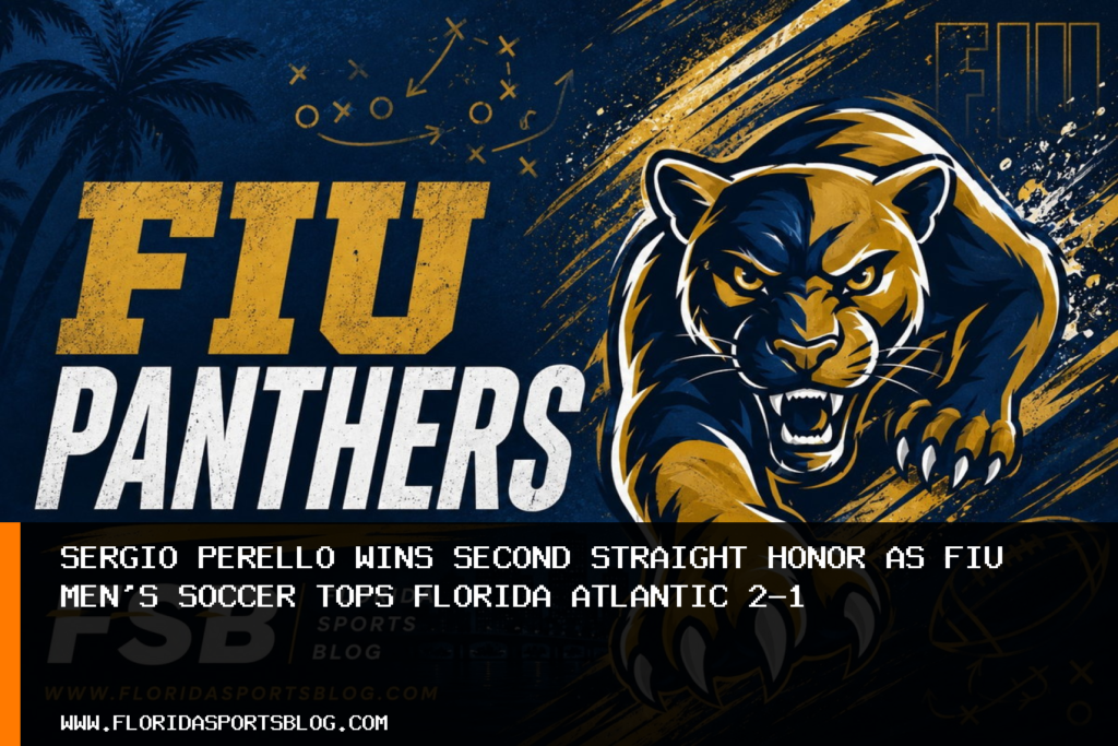 Sergio Perello wins second straight honor as FIU men's soccer tops Florida Atlantic 2-1 featured image