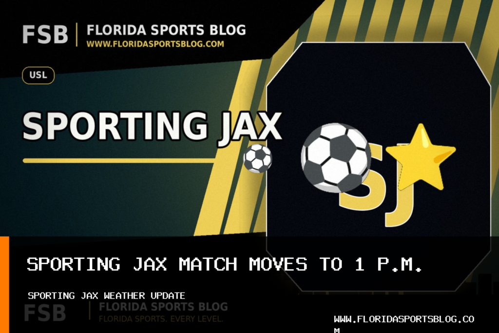 Sporting Club Jacksonville moves Sporting JAX men's USL Championship match against Birmingham Legion FC to 1 p.m featured image