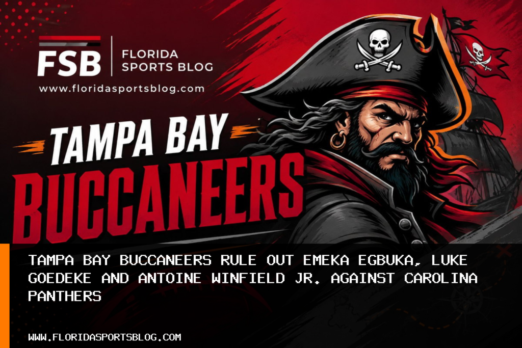 Tampa Bay Buccaneers Rule Out Emeka Egbuka, Luke Goedeke and Antoine Winfield Jr. Against Carolina Panthers featured image