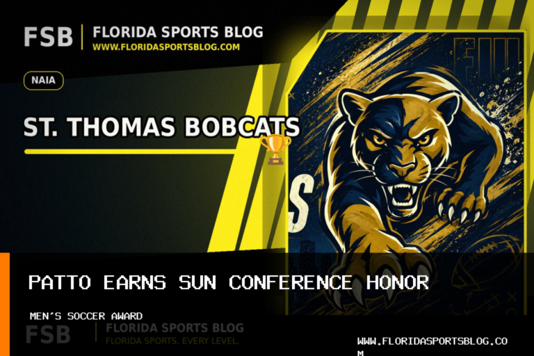 Thiago Patto Named The Sun Conference Offensive Player of the Week for St. Thomas University Bobcats Men's Soccer featured image