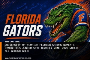 University of Florida Florida Gators Women’s Gymnastics Junior Skye Blakely Wins 2026 World All-Around Gold