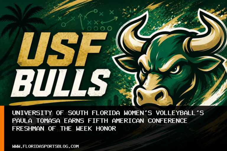 University of South Florida women's volleyball's Paula Tomasa earns fifth American Conference Freshman of the Week honor featured image