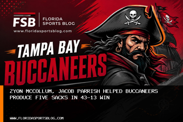 Zyon McCollum, Jacob Parrish helped Buccaneers produce five sacks in 43-13 win featured image